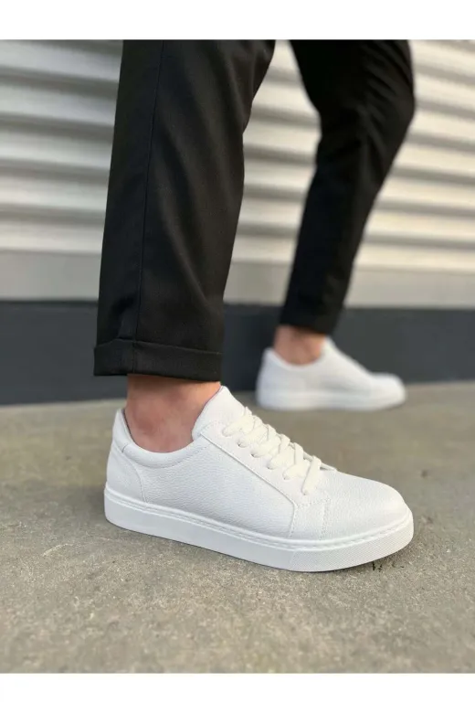 Aymood JY165AYM Jy165 Elite Bağcıklı Cilt Erkek Günlük Sneaker Ayakkabı Cbt - Beyaz