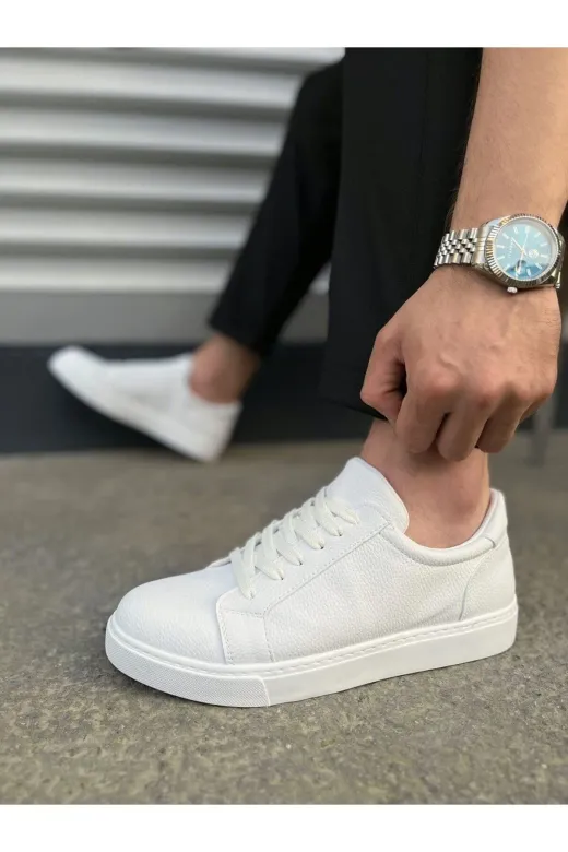 Aymood JY165AYM Jy165 Elite Bağcıklı Cilt Erkek Günlük Sneaker Ayakkabı Cbt - Beyaz