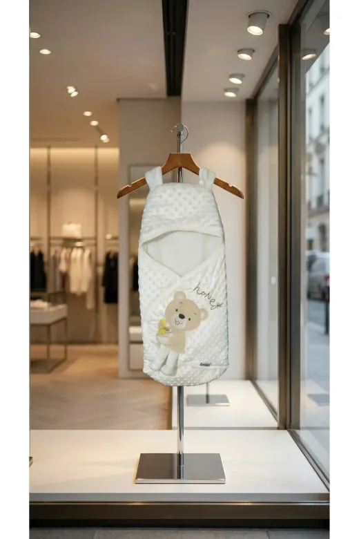 Baby Clime 0–9 Ay Nohut Kundak Battaniye - İsimli Bebek Uyku Tulumu - Ayıcık Modeli
