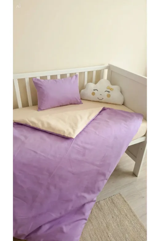 Baby Clime 6USR-90130-1 5 Parça Bebek Uyku Seti 90X130 Yorgan - Bulut Yastık Hediyeli