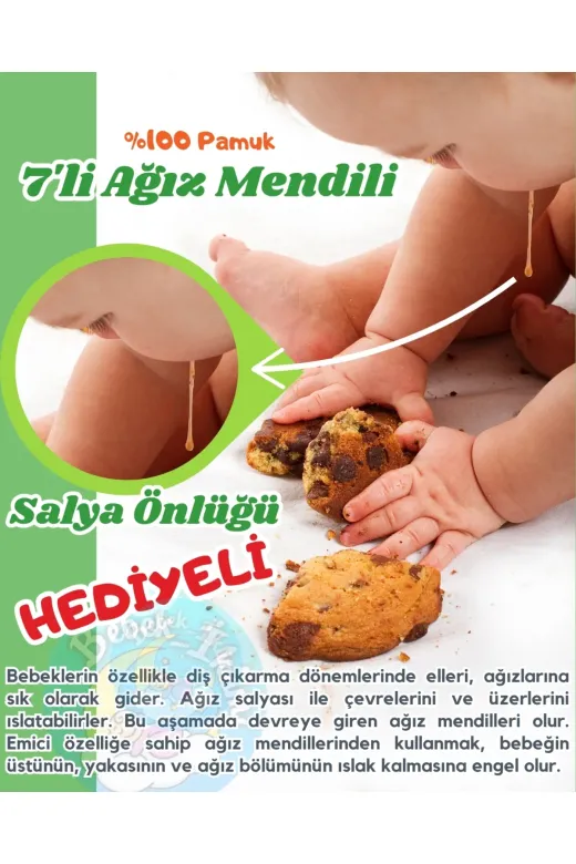 Baby Clime BABC-MÜSAĞBEZ7Lİ Müslin Bebek Ağız Silme Mendili 7'li - % 100 Pamuk 22X22 Cm Ağız Bezi - Düşler Serisi (Pembe Tonlar)