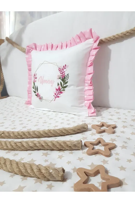Baby Clime KIRL001 Özel Günler İçin Takı Yastığı – İsimli Nakışlı Bebek Kırlenti 40X40, İçi Dolgulu