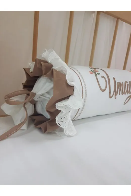 Baby Clime ŞEKER YASTIK İsimli Şeker Yastık Silindir Kırlent - Dekoratif Bebek Yastığı