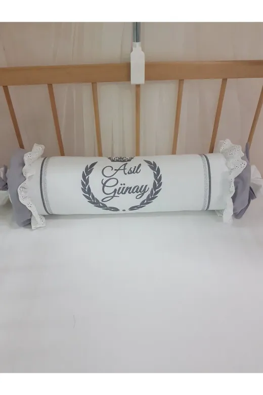 Baby Clime ŞEKER YASTIK Nakışlı Şeker Yastık Silindir Kırlent - Dekoratif Bebek Yastığı