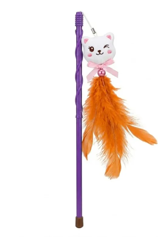 Balance Life 105B84492891802516 Peluş Figürlü Ve Turuncu Tüylü Kedi Oyun Oltası