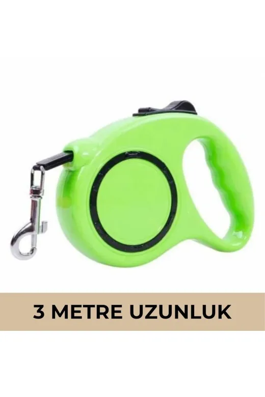 Balance Life 105B845072953980683 Makaralı Köpek Gezdirme Tasması Yeşil Siyah 3Mt