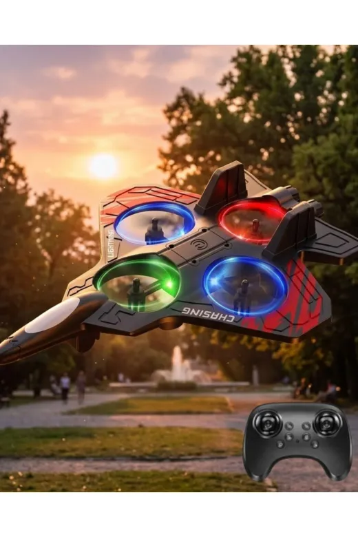 Balance Life GROUP-2629352 Mey İthalat® Uzaktan Kumandalı Drone Uçak Led Işıklı 360 Derece Akrobatik Hareket Özellikli