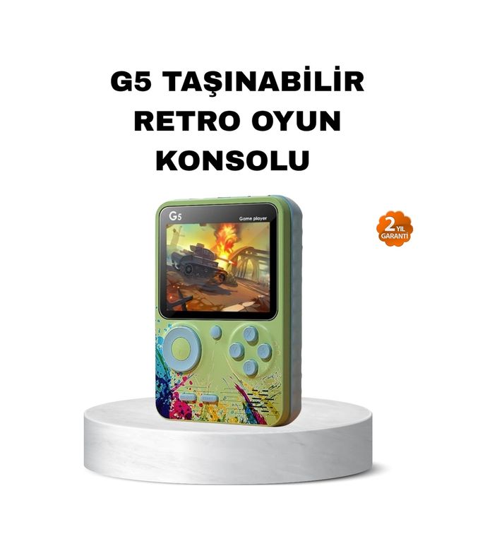 Balancelife 122649931 Mey İthalat G5 Retro Oyun Konsolu 500 Klasik Oyunlu 3 İnç Hd Ekran Ve Tv Bağlantılı Çok Renkli