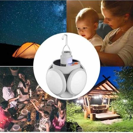 Balancelife MEYTDUUCZZZSOLARKANATLILAMBAAAAAA3-BLMY Mey İthalat Katlanabilir Askılı Kamp Lambası 5 Kanatlı Pratik Güneş Enerjili Çok Renkli 13896066