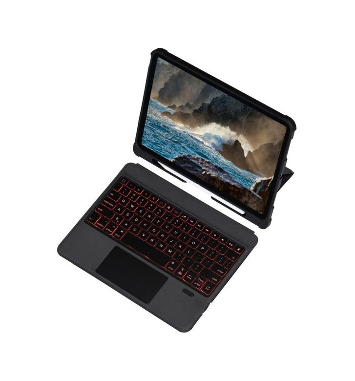 Balancelife PRODUCT-2337666 Apple T5209D İpad Pro 12.9 2021 Kılıf İnter Ledli Klavyeli Tablet Kılıfı - Siyah Diğer Çok Renkli