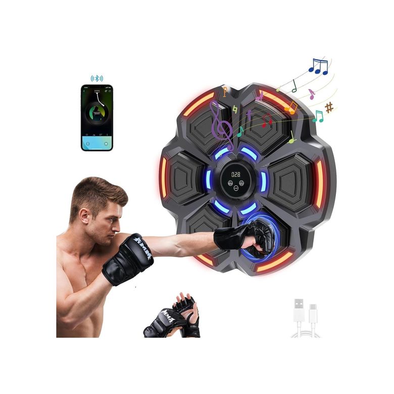 Balancelife TrLat0EM0015K-Boks-BLNCC Bluetooth Hoparlör Özellikli Duvar Boks Makinesı 9 Mod Seviye Ayarlı Müzikli Boks Makinesı Beyaz