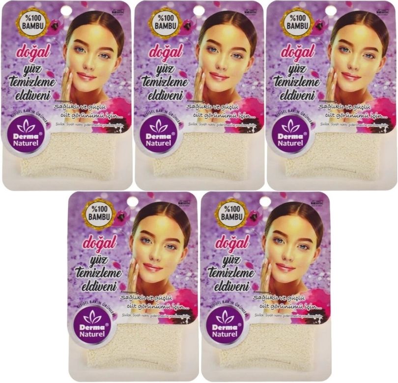 Bambu Yüz Temizleme Eldiveni MS-32 (5 Li Set)