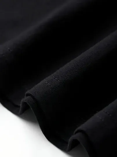 Baskılı Oversize Bisiklet Yaka T-shirt - Beyaz - S - Siyah