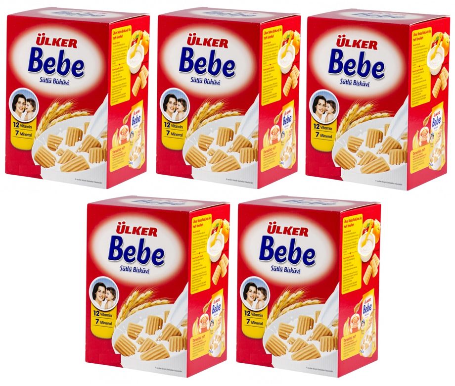 Bebe Bisküvisi 800Gr 12 Vitaminli Kutu 5 Li Set
