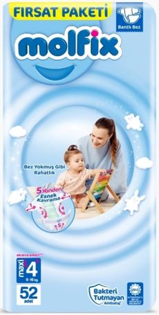 Bebek Bezi Beden:4+ (9-20KG) Maxi Plus 52 Adet Fırsat Pk
