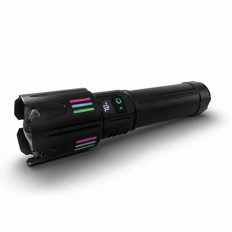Bedotech Bd-5501 50w Tg Led Alüminyum Alaşımlı Zoomlu Dijital Göstergeli Type-c Şarjlı El Feneri
