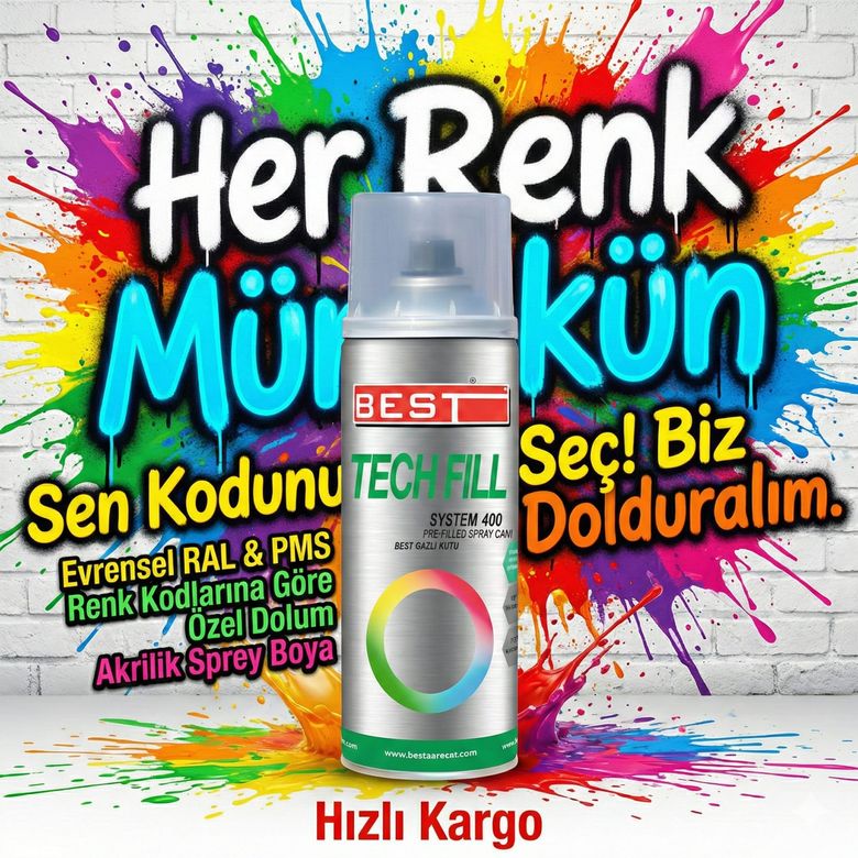 Best BEST-055 Özel Dolum Akrilik Sprey Boya 400Ml