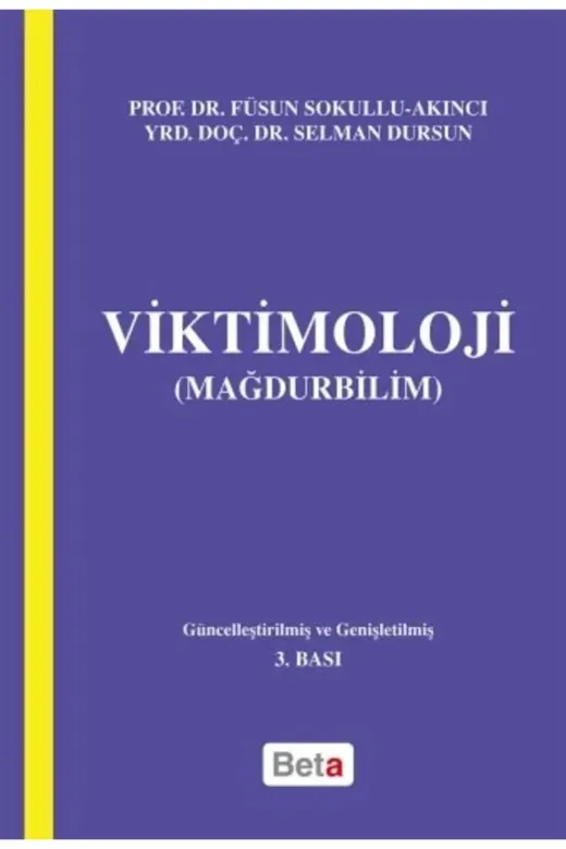 Beta Yayınevi 122748 Viktimoloji