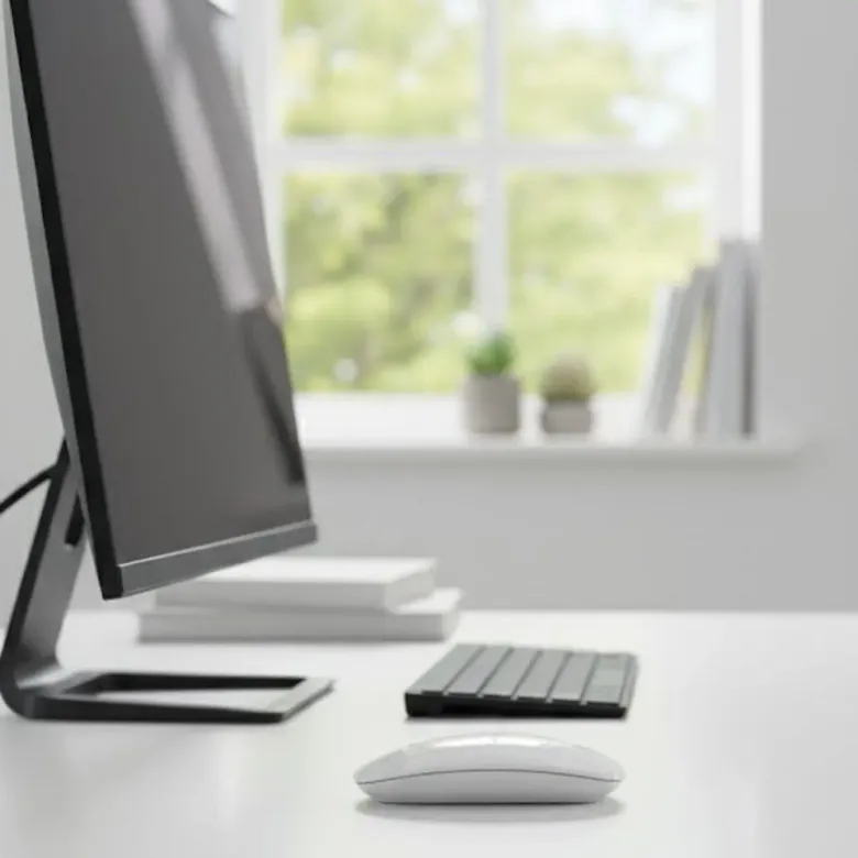 Beyaz Renkli Ergonomik Sessiz Kablosuz Mouse – USB Alıcılı, Ofis ve Oyun İçin Konforlu Bilgisayar Faresi MS6310 (4745)