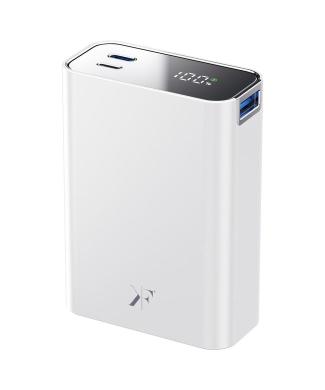 Bezos 6976071491723-BLNC Pw501 20.000 Mah Dijital Göstergeli 2 Adet 45W Type-C Ve 22.5W Usb Çıkışlı Şarj Pd Hızlı Şarj Powerbank - Beyaz Açık