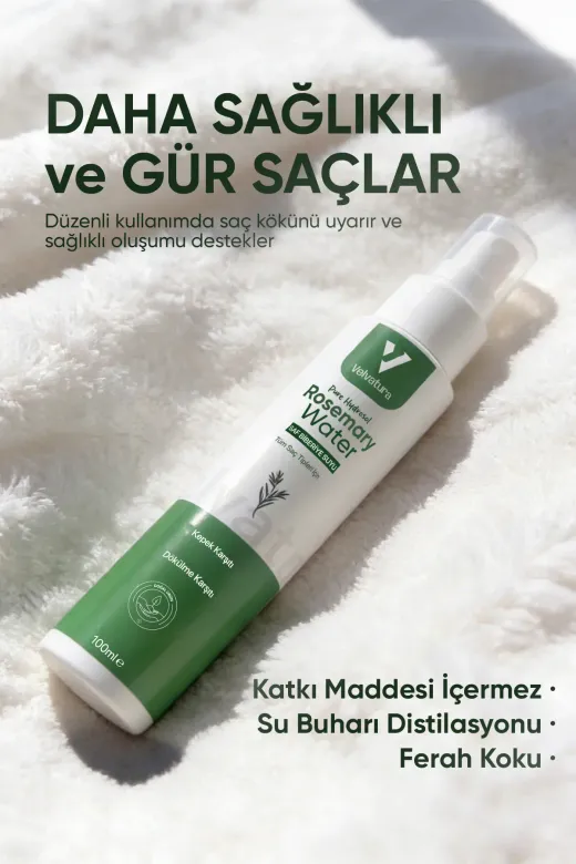 Biberiye Suyu Dökülme Karşıtı ve Saç Uzamasını Destekleyici Saç Toniği %100 Doğal ve Saf 100 ml