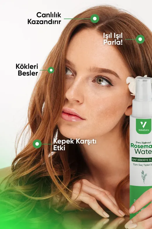 Biberiye Suyu Dökülme Karşıtı ve Saç Uzamasını Destekleyici Saç Toniği %100 Doğal ve Saf 100 ml