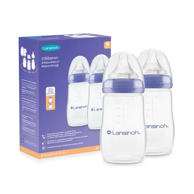 Biberon 2'Li Natural Wawa Biberon Emziği 240 ml