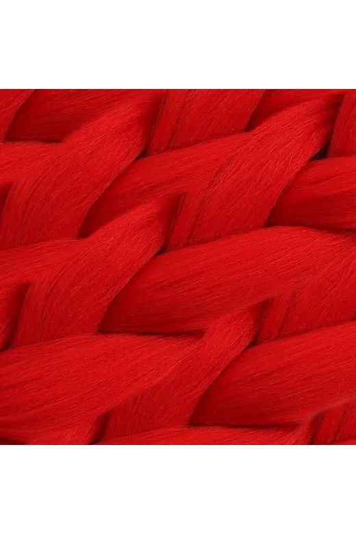 BilfolD OGCN-461775 Afrika Örgüsü Ve Rasta İçin Sentetik Saç / Kırmızı