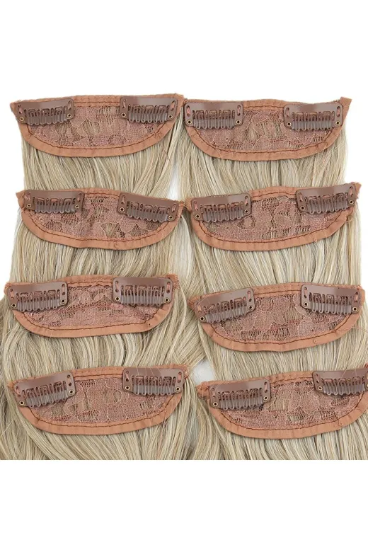 BilfolD SDTA-463282 Fiber Sen Dalgalı 8 Parça Çıt Çıt / Balköpüğü Beyaz Platin Röfleli