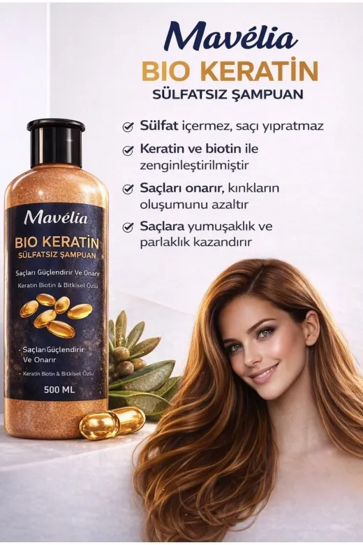Bio Keratin Sülfatsız Dökülme Karşıtı Şampuan 500 Ml