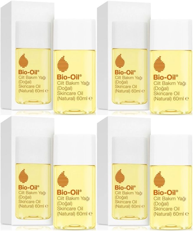 Bio-Oil %100 Natural Çatlak Karşıtı & Leke Karşıtı Nemlendirici Doğal Cilt Bakım Yağı 60ML (4Lü Set)