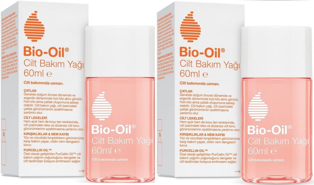 Bio-Oil Çatlak Oluşumunu Önleyici Cilt Bakım Yağı 60ML (Yeni Formül) (2 Li Set)