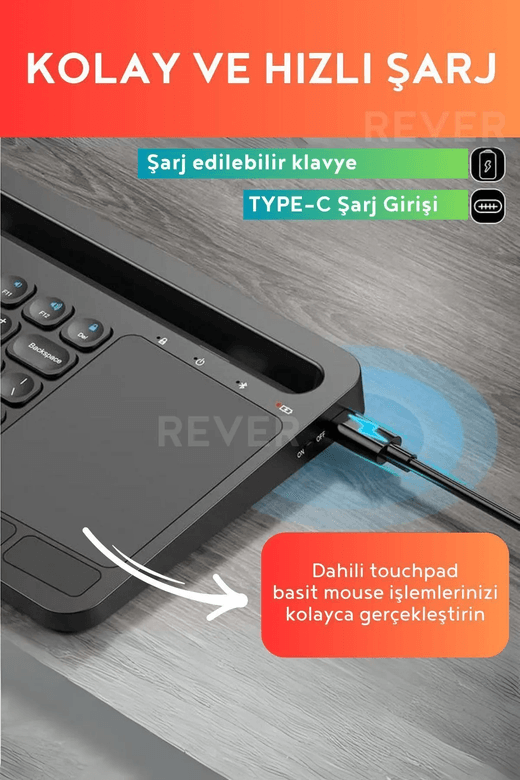 BK281v Blic Bk281 Kablosuz Type-C Bluetooth Klavye