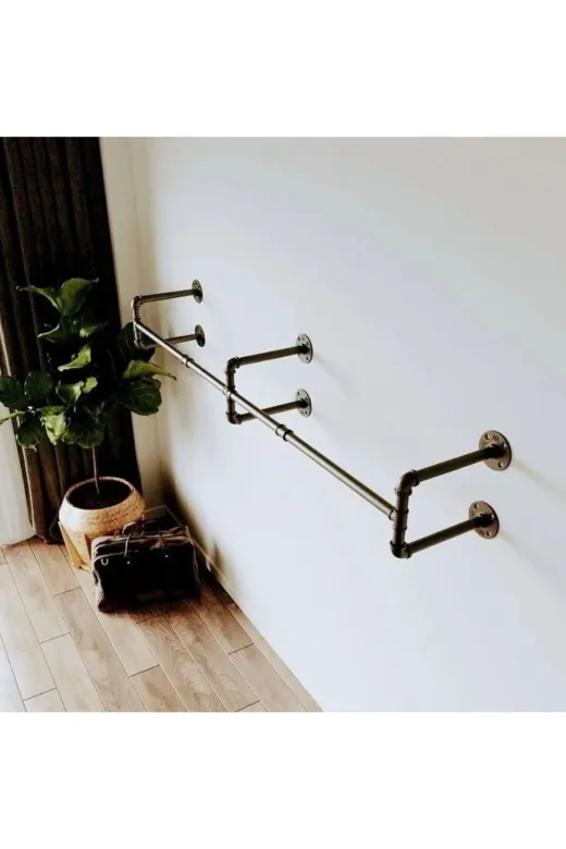 Blbndesign RafNo346 Dekoratif Duvara Borudan Askılık 200 Cm