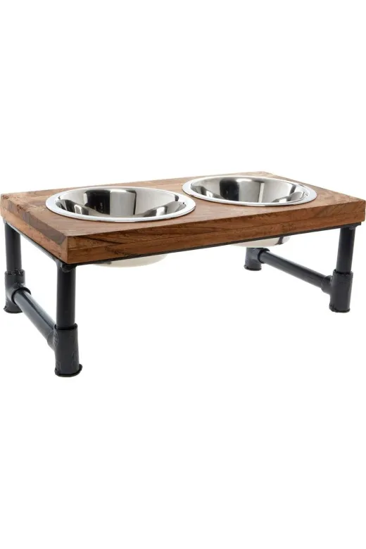 Blbndesign RafNo470 Dekoratif Borudan Kedi Köpek Mama Standı