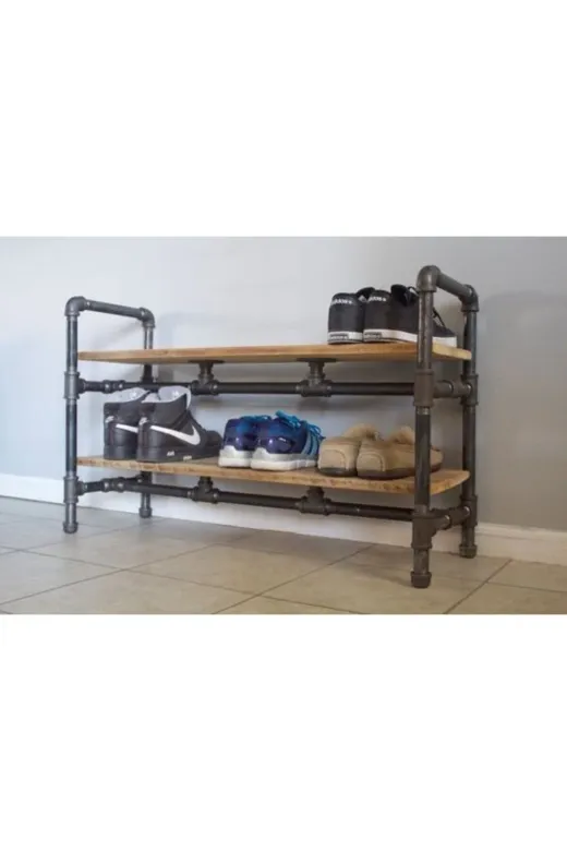 Blbndesign RafNo535 Dekoratif Borudan Ayakkabılık 100 Cm