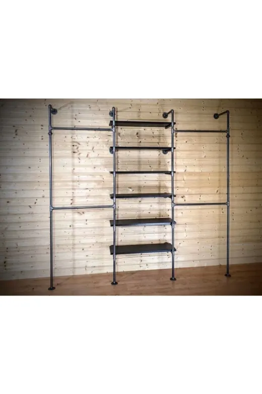 Blbndesign RafNo626 Dekoratif Borudan Raf Ve Askılık 300 Cm
