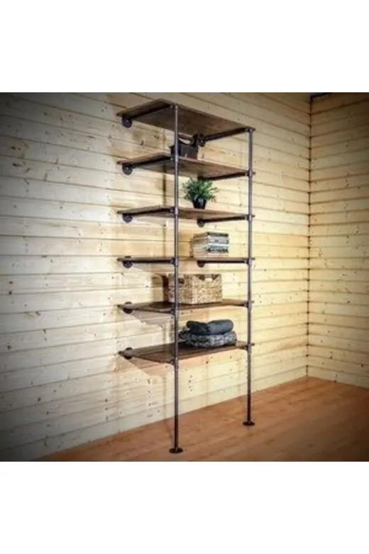 Blbndesign RafNo633 Dekoratif Borudan Raf Ve Askılık 125 Cm