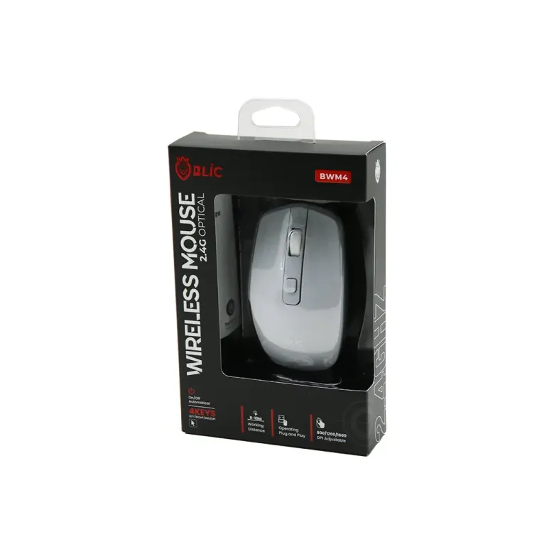 BLİC-BWM4 BEYAZ KABLOSUZ MOUSE 2.4G 8-10M DİSTANCE WİRELESS - KABLOSUZ 1600DPI (4745)