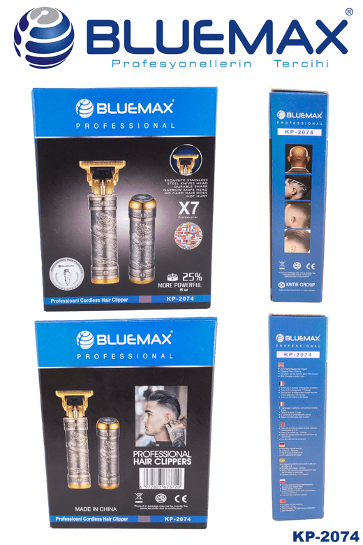 Bluemax Kp-2074 Profosyonel Suya Dayanaklı Ense Ve Yanak Makinası 1+1 Set Halinde