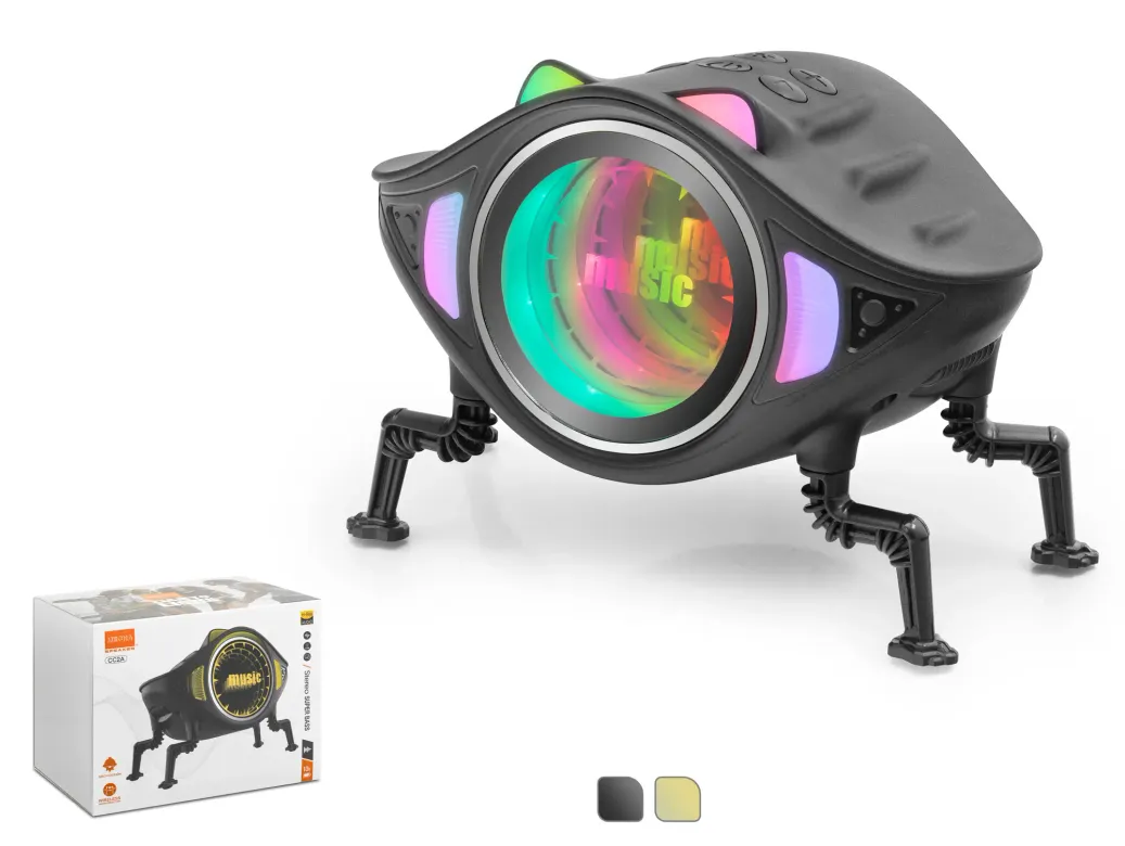Bluetooth Masaüstü Hoparlör Robot Tasarimli Fm Rgb CC2A