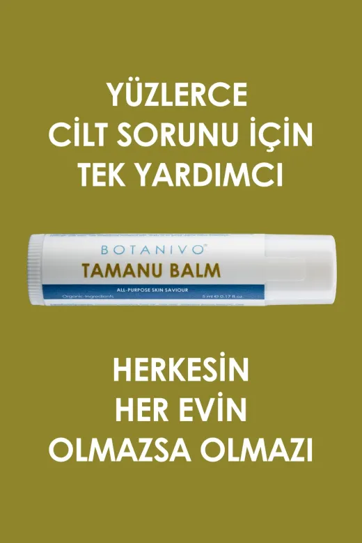 Botanivo BTNV25/17 Çok Amaçlı Tamanu Balm | Cilt Kurtarıcı, Onarıcı, Yatıştırıcı | Organik İçerikli | 2X5 Ml Stick