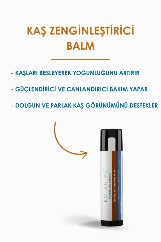 Botanivo BTNV25/5 Kaş Zenginleştirici & Besleyici Balm | Güçlü, Canlı, Dolgun Kaşlar | Organik İçerikli | 5 Ml Stick