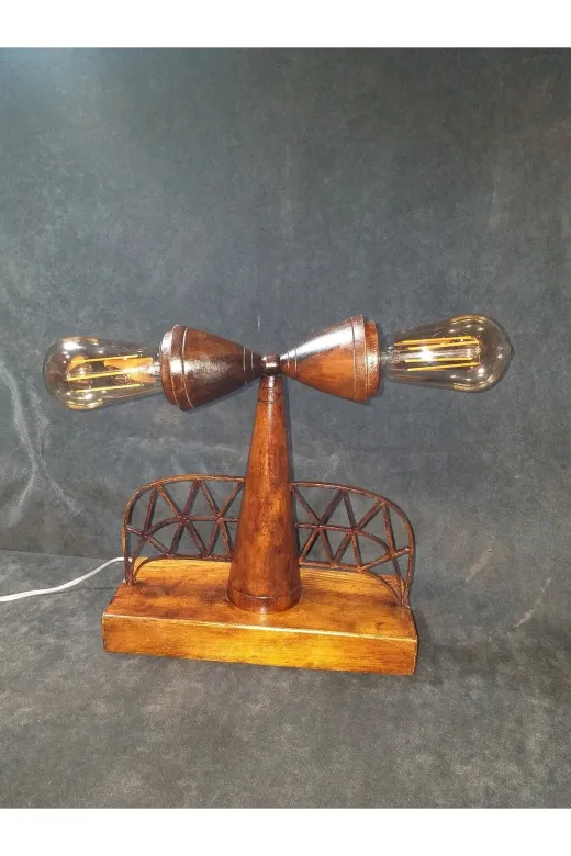 burefe DT-001813 "ahşap Şamdan" Lamba