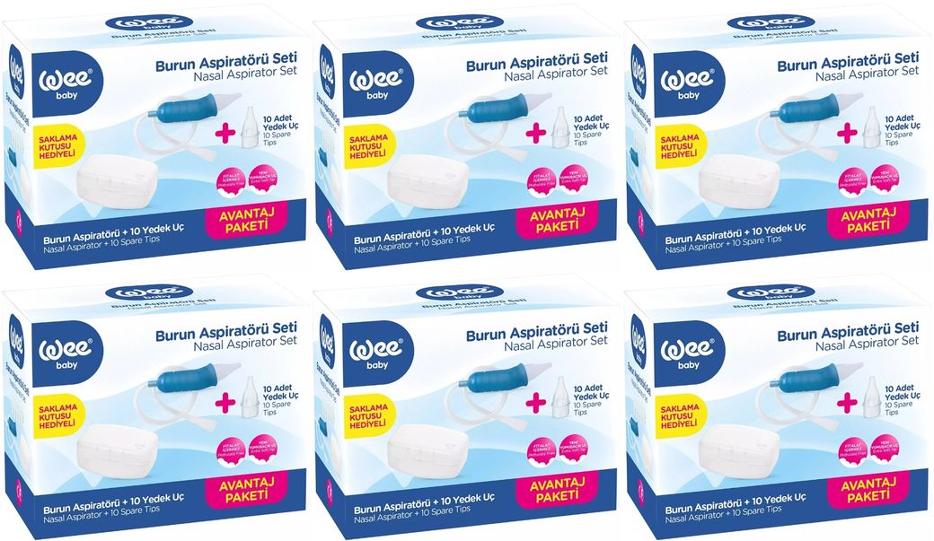 Burun Aspiratörü Seti Şeffaf (WEE945) 6 Lı Set