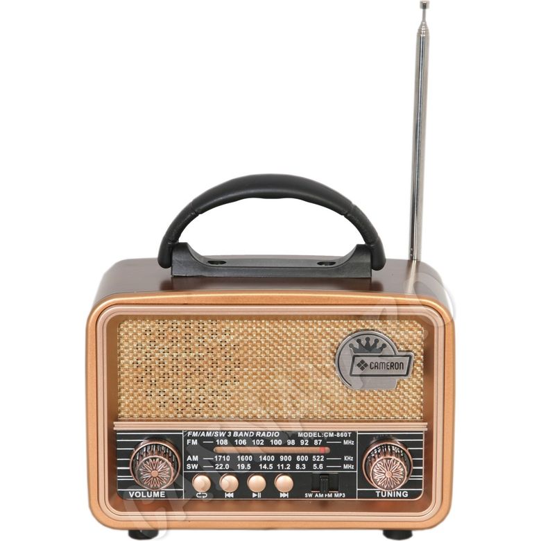 Cameron Cm-860Tbt Nostaljik Radyo Usb Ve Tf Kart Oynatıcı 3 Band Fm Radyo Müzik Kutusu