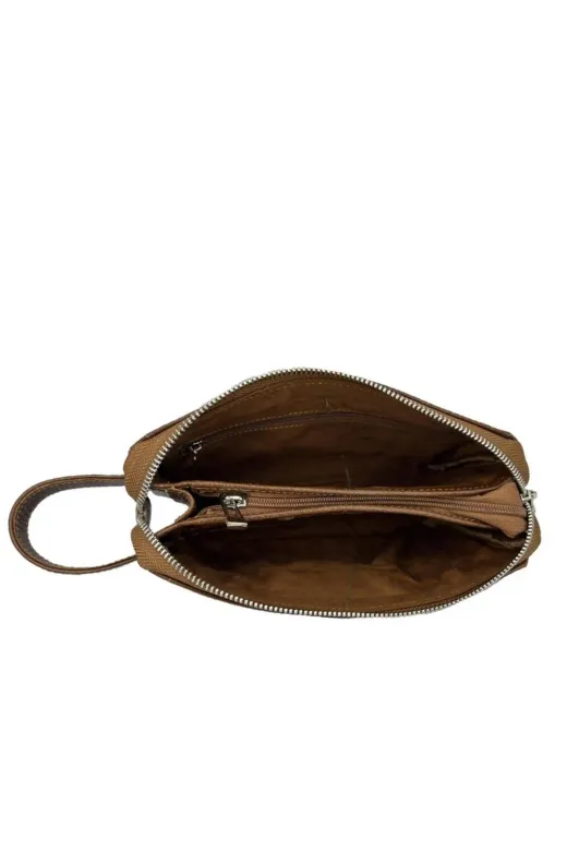 Cantayurdu 3006DG03 Diga Hakiki Deri 3006 Dopp Kit El Çantası Taba