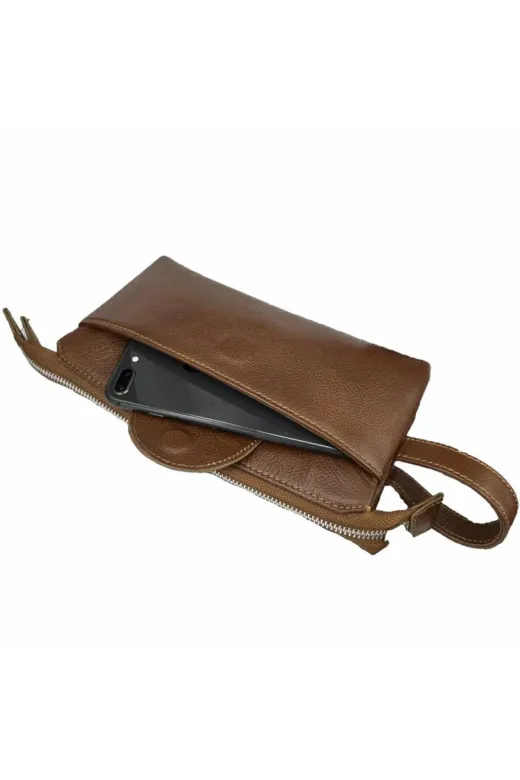 Cantayurdu 3006DG03 Diga Hakiki Deri 3006 Dopp Kit El Çantası Taba
