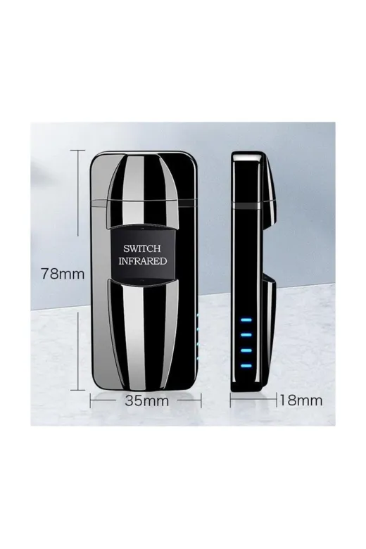 Cantayurdu Usb4035 Sensörlü Alevsiz Usb Şarjlı Tesla Çakmak Siyah
