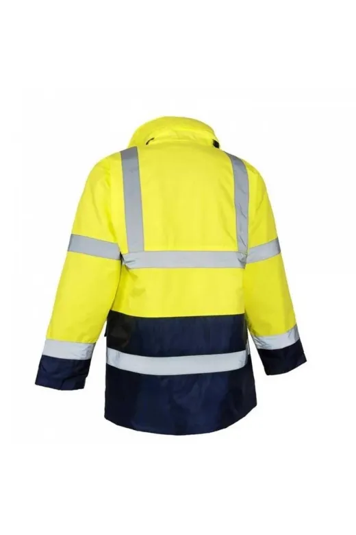 Cantayurdu VWJK05 Reflektörlü 300D Oxford Çift Renk Parka Yağmurluk Sarı
